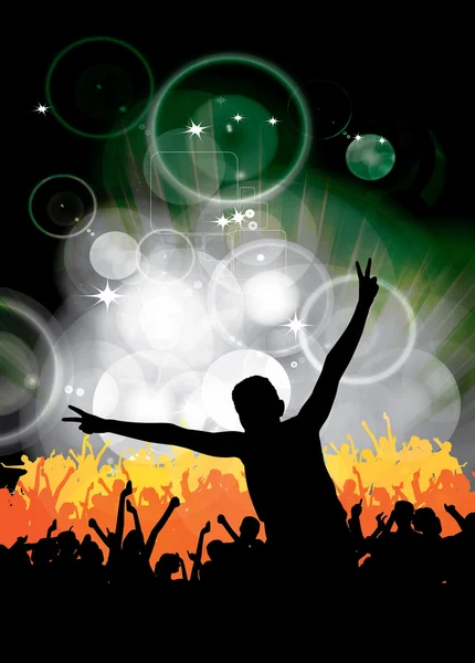 People dancing background party — Stock Vector