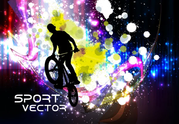 BMX ciclista — Vetor de Stock