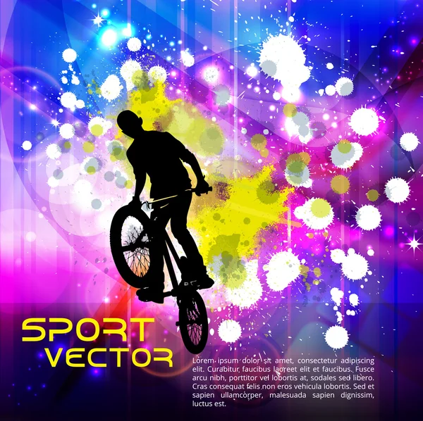 BMX ciclista — Vetor de Stock