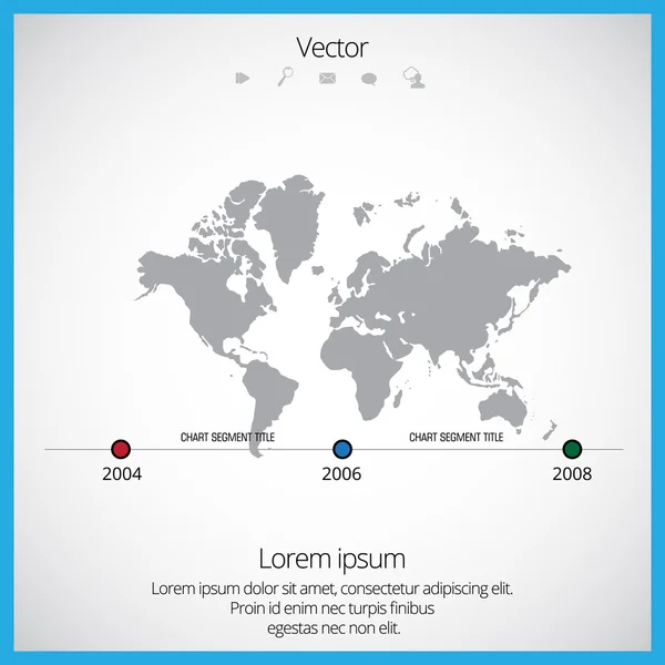 Mapa do mundo — Vetor de Stock