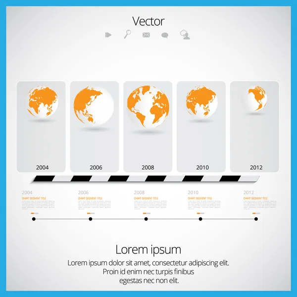 Världskarta med infographic element — Stock vektor