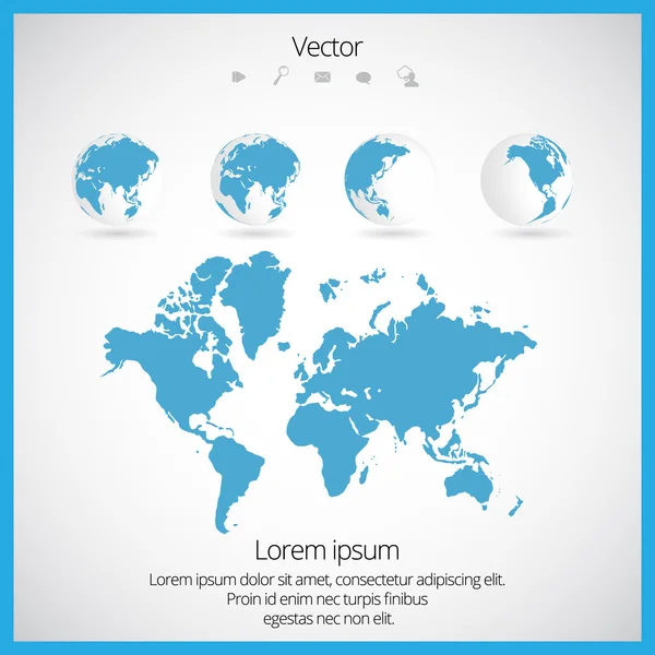 World map — Stock Vector