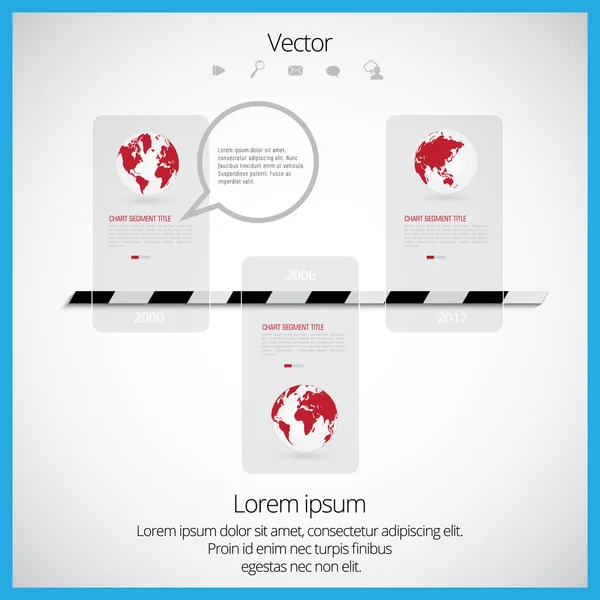 Mapa del mundo con elementos infográficos — Vector de stock