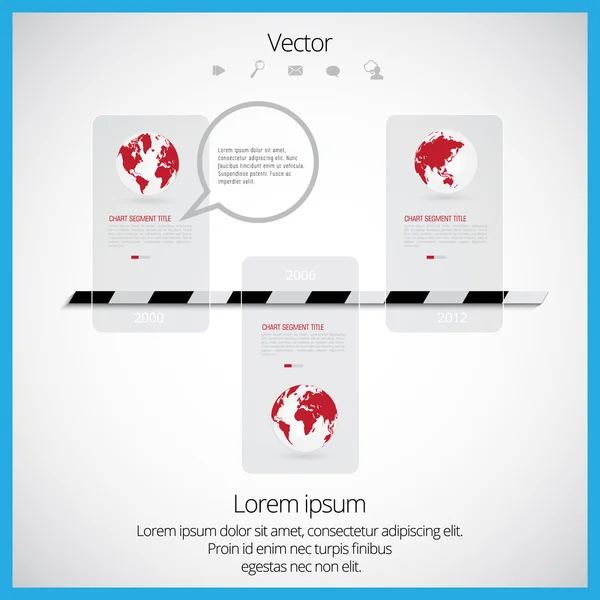 Mapa do mundo com elementos infográficos — Vetor de Stock