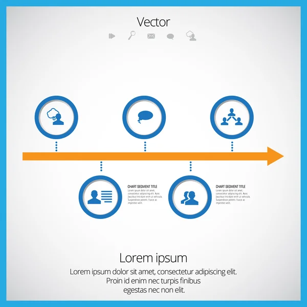 Mapa del mundo con elementos infográficos — Vector de stock