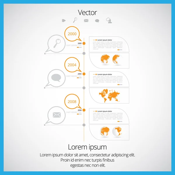 Världskarta med infographic element — Stock vektor