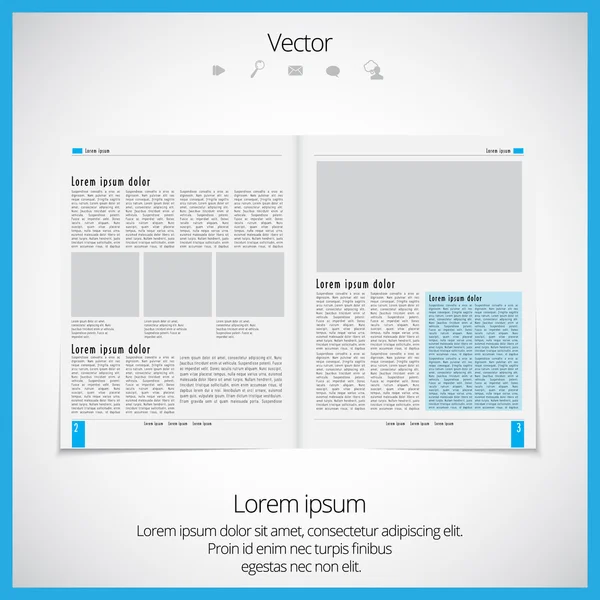 Layout magazine — Stock Vector