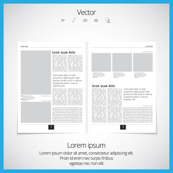 Layout-Magazin — Stockvektor