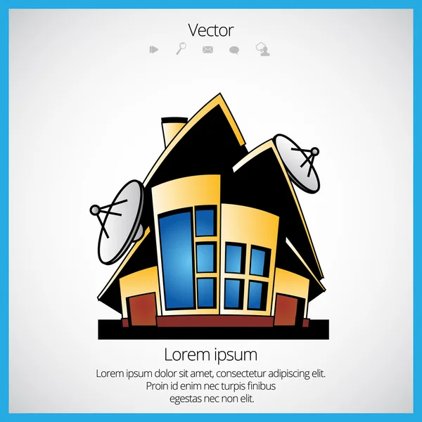 Casa de color simple — Vector de stock