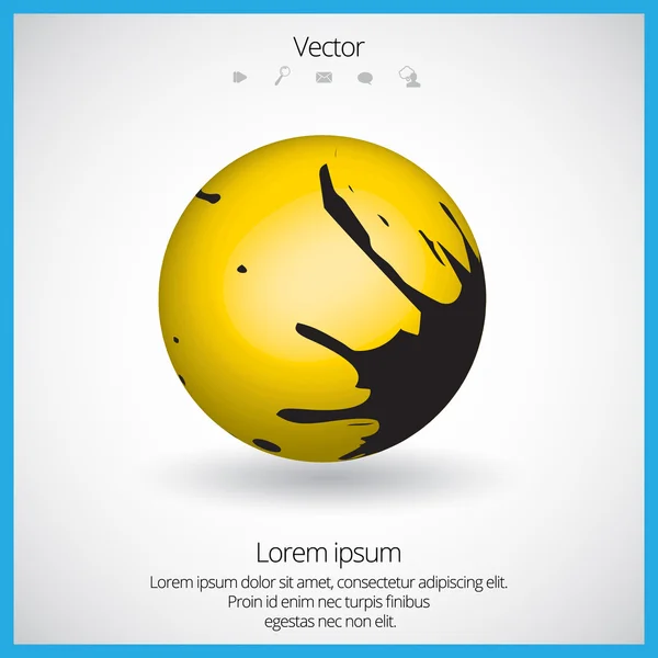Elementos esféricos 3D do logotipo — Vetor de Stock