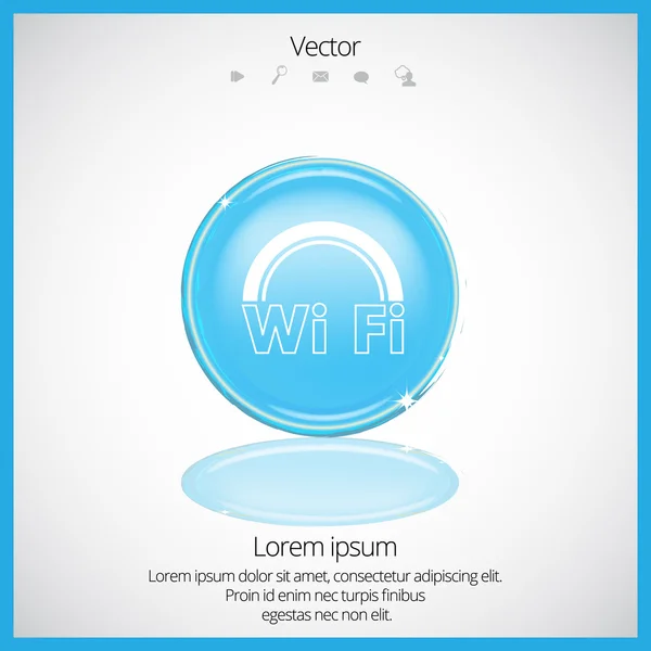 Botão Web - wi-fi — Vetor de Stock