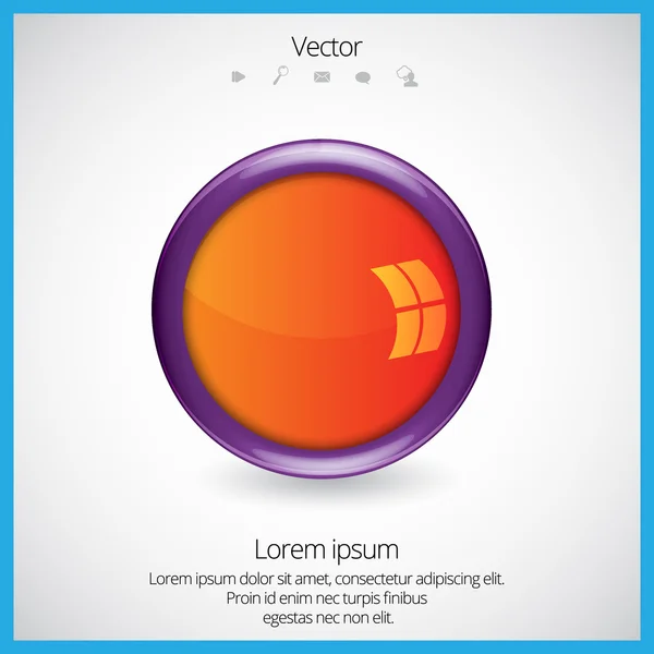 Botón brillante colorido — Archivo Imágenes Vectoriales