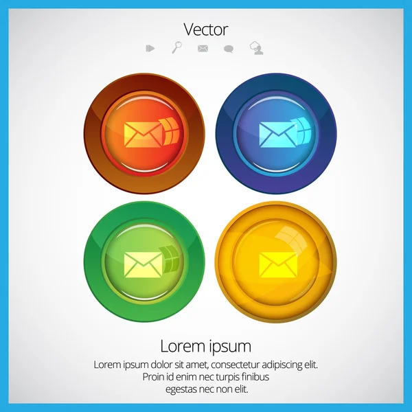 Pictogram envelop post — Stockvector