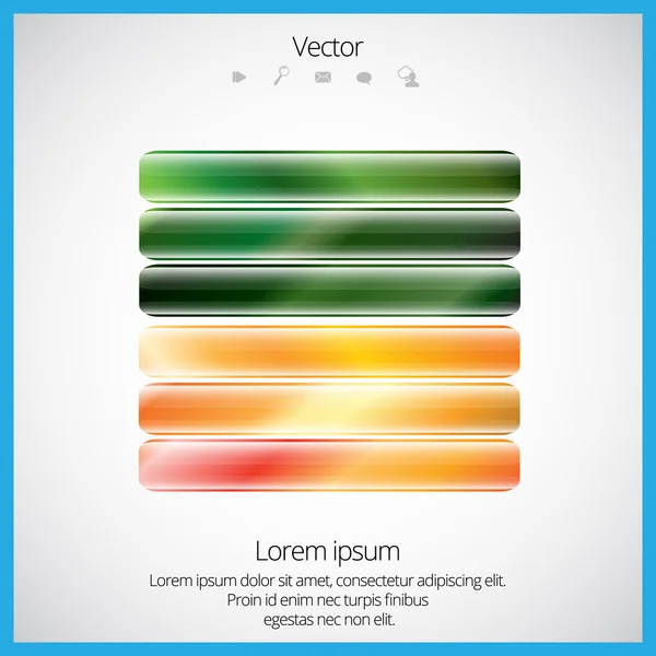 Botones brillantes — Vector de stock