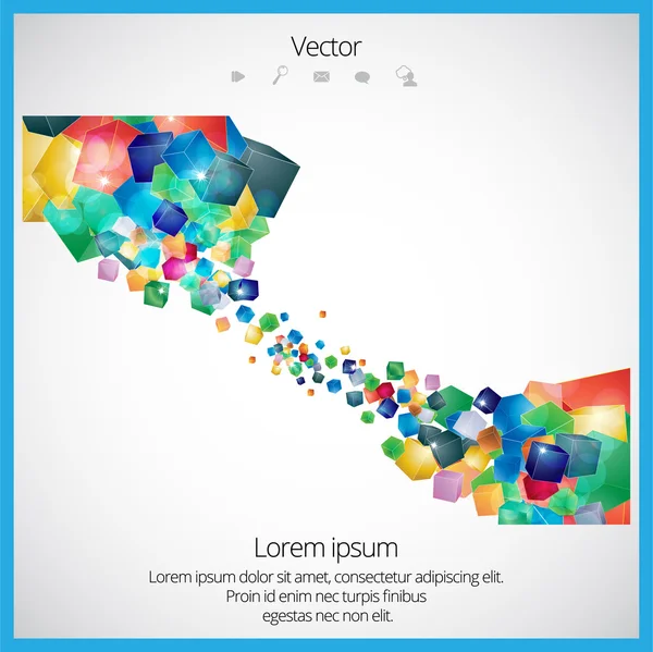 Conceito de design vetorial colorido — Vetor de Stock