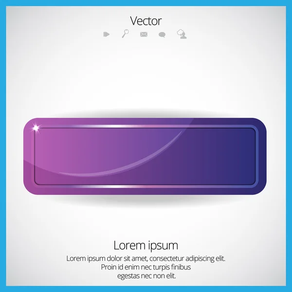 Botón brillante — Vector de stock