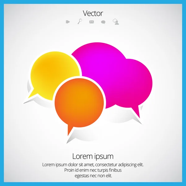 Bublinkové řeči vektor — Stockový vektor