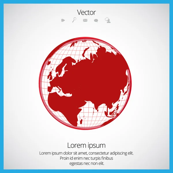 Kaart van de wereld — Stockvector