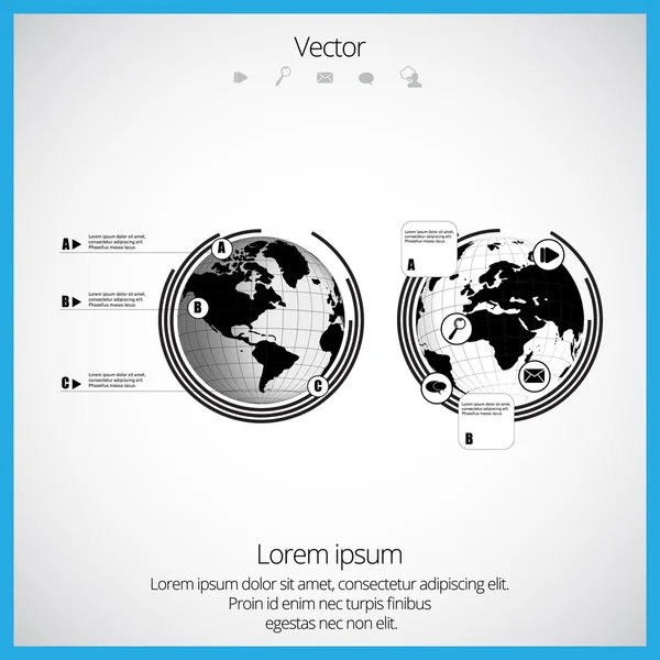 Mapa světa — Stockový vektor