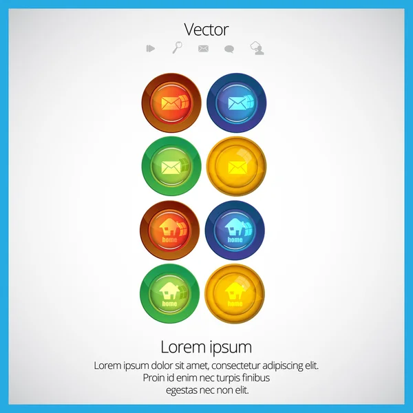 Conjunto de botones web — Vector de stock