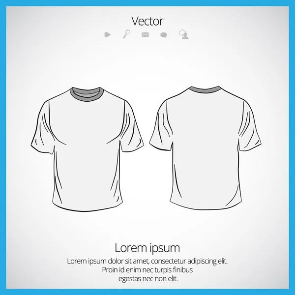 Шаблон футболки — стоковый вектор
