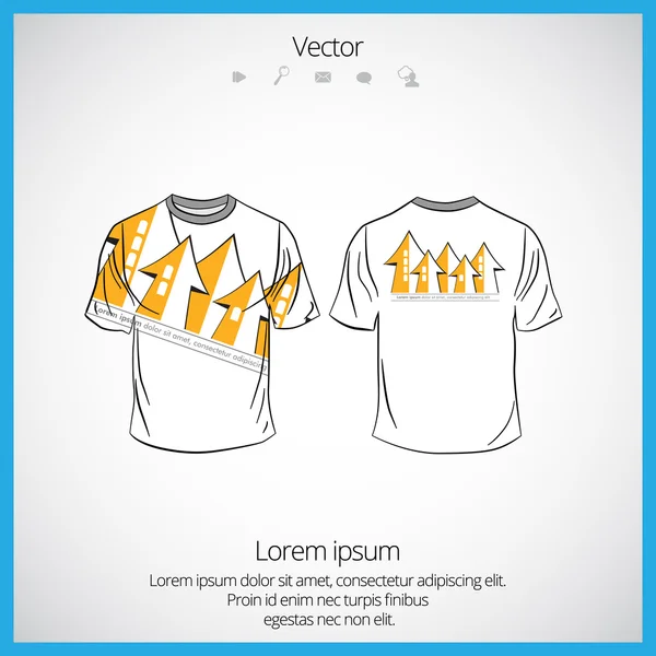 Men's shirt template — Stock Vector