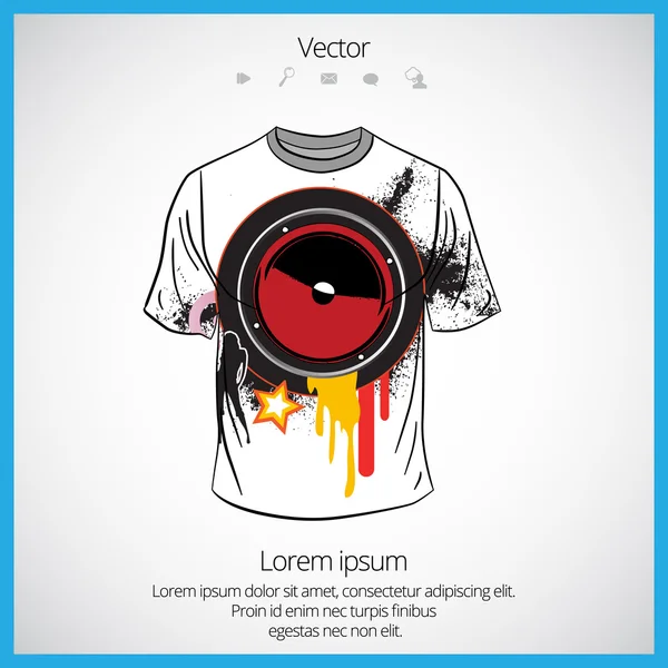 T-shirt homme design — Image vectorielle