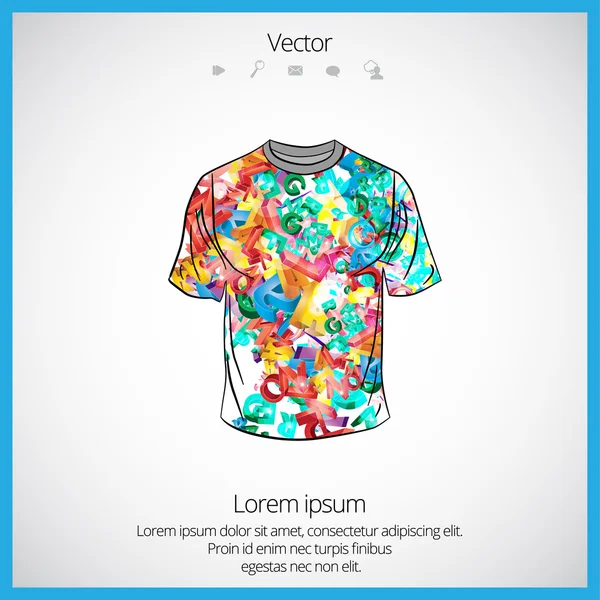 T-shirt homme design — Image vectorielle