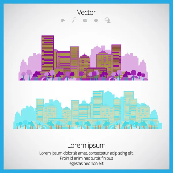Kreativa urbana landskap — Stock vektor