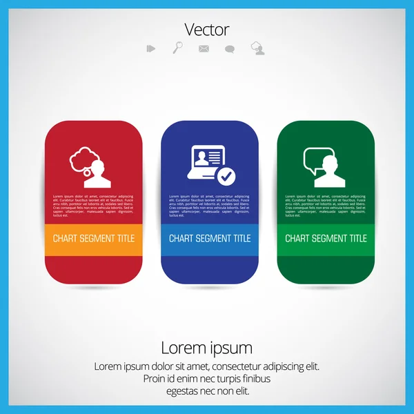 Grafiek met banner voor presentatie — Stockvector