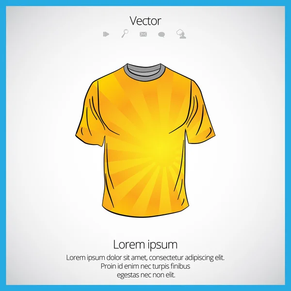 Férfi póló sablon — Stock Vector
