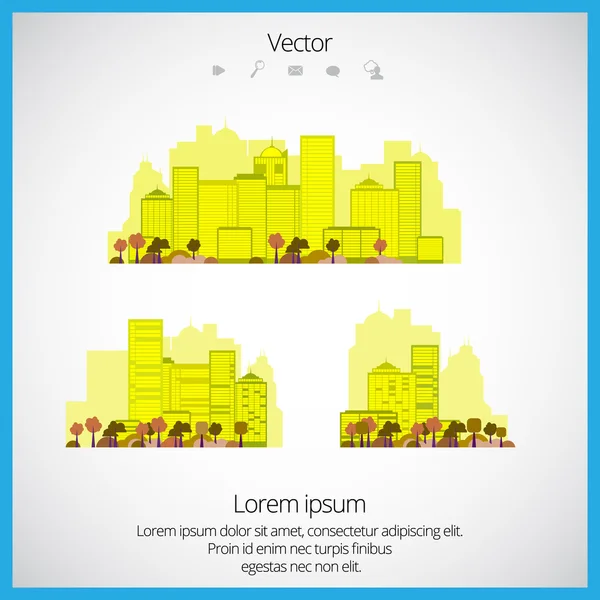 Paisagem urbana criativo —  Vetores de Stock