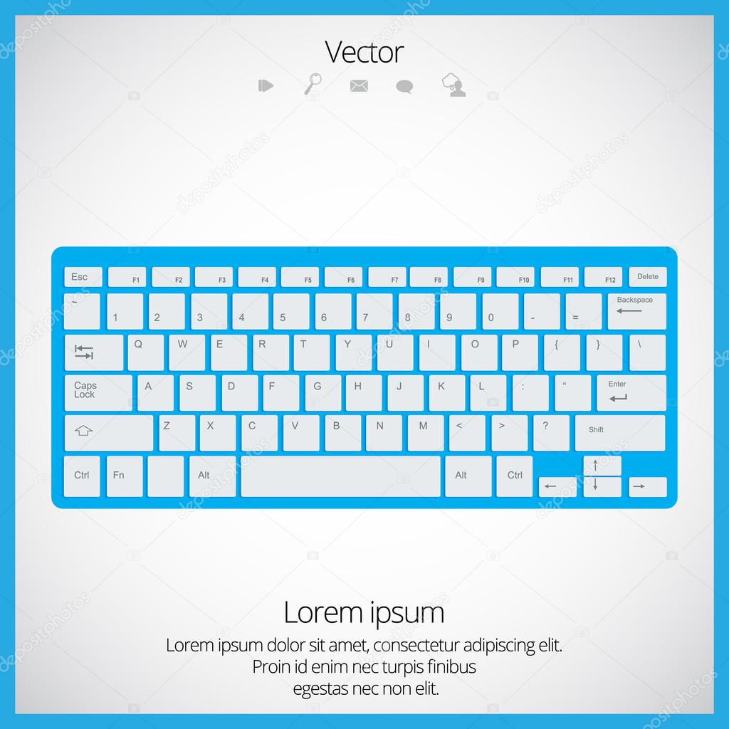 Computer keyboard illustration