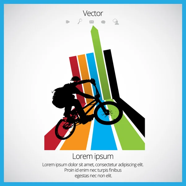 BMX ciclista — Vetor de Stock