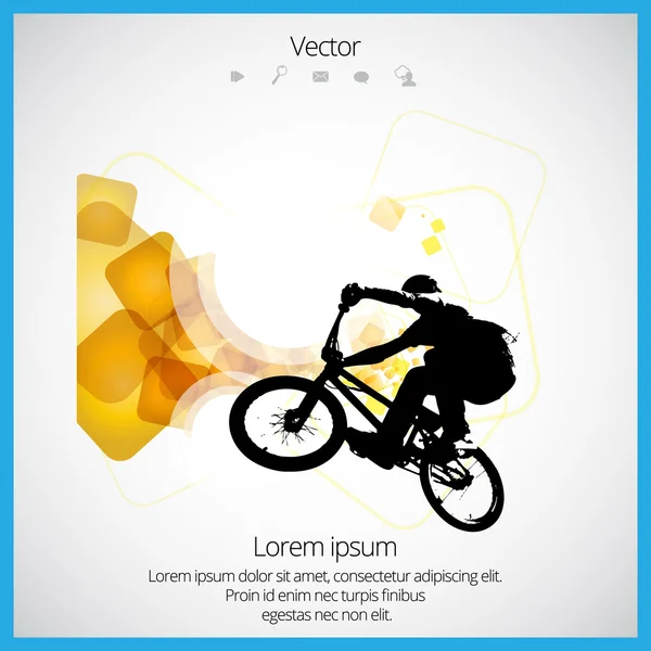 Truques na bicicleta BMX — Vetor de Stock