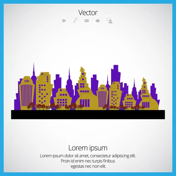 Paisaje urbano creativo — Vector de stock