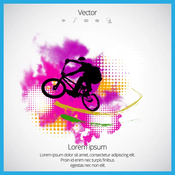 BMX cyclist — Stock Vector