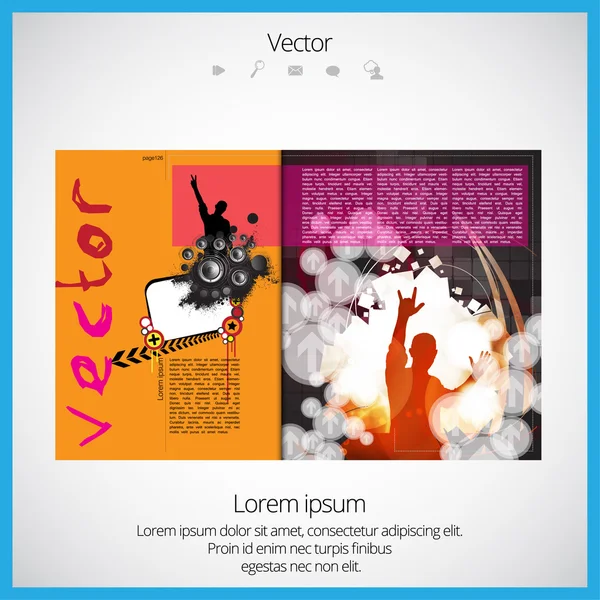 Revista Layout — Vector de stock