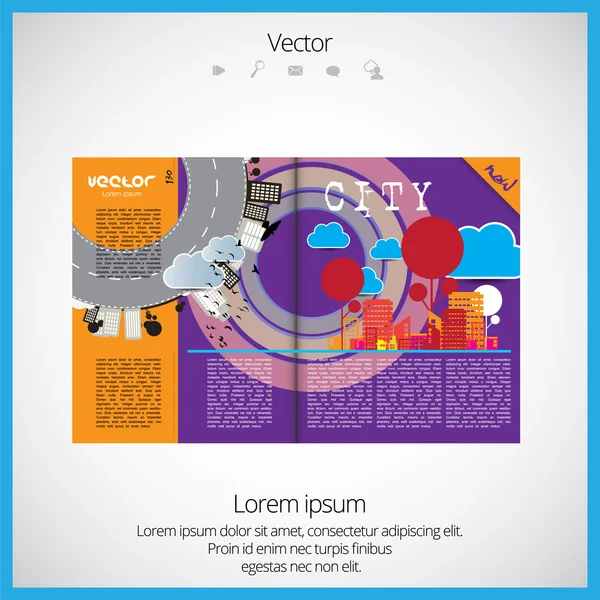 Revista de layout — Vetor de Stock