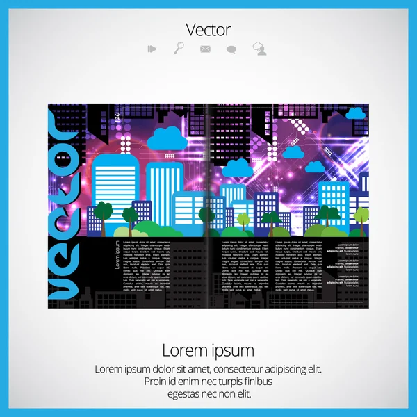 Revista de layout — Vetor de Stock