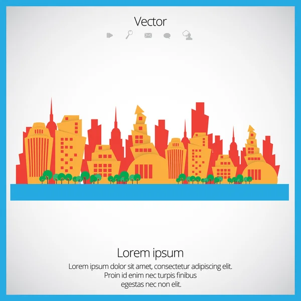Creative urban landscape — Stock Vector