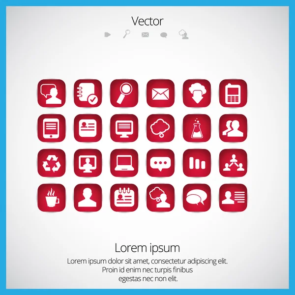 Set pictogrammen voor websites — Stockvector