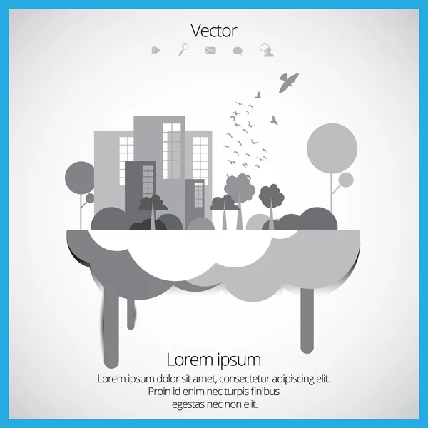 Paisagem urbana criativo — Vetor de Stock