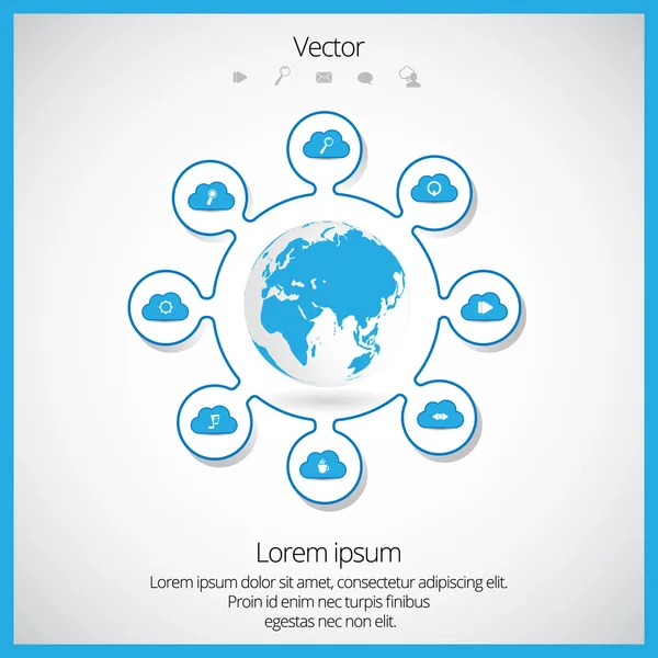 Concepto de medios sociales — Archivo Imágenes Vectoriales