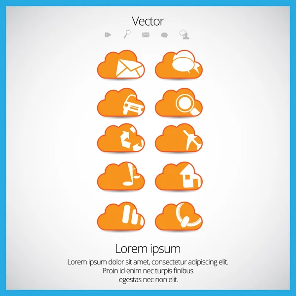 Conjunto de iconos web — Vector de stock