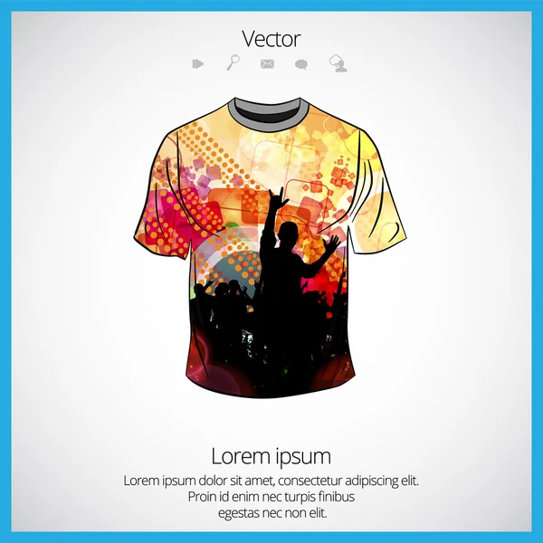 T-shirt homme design — Image vectorielle