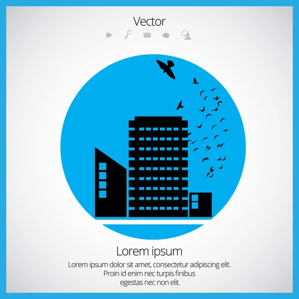 Peisaj urban creativ — Vector de stoc