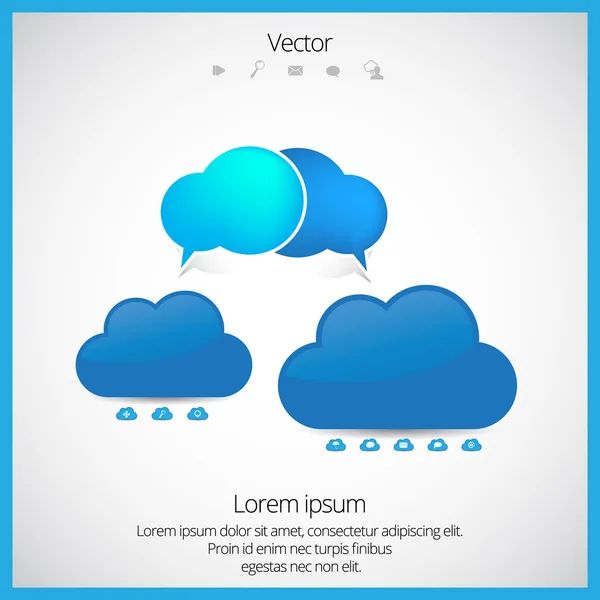 Cloud computing technologieontwerp — Stockvector