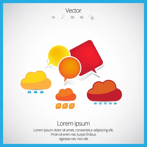 Cloud computing technologieontwerp — Stockvector