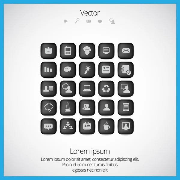 Set pictogrammen voor websites — Stockvector